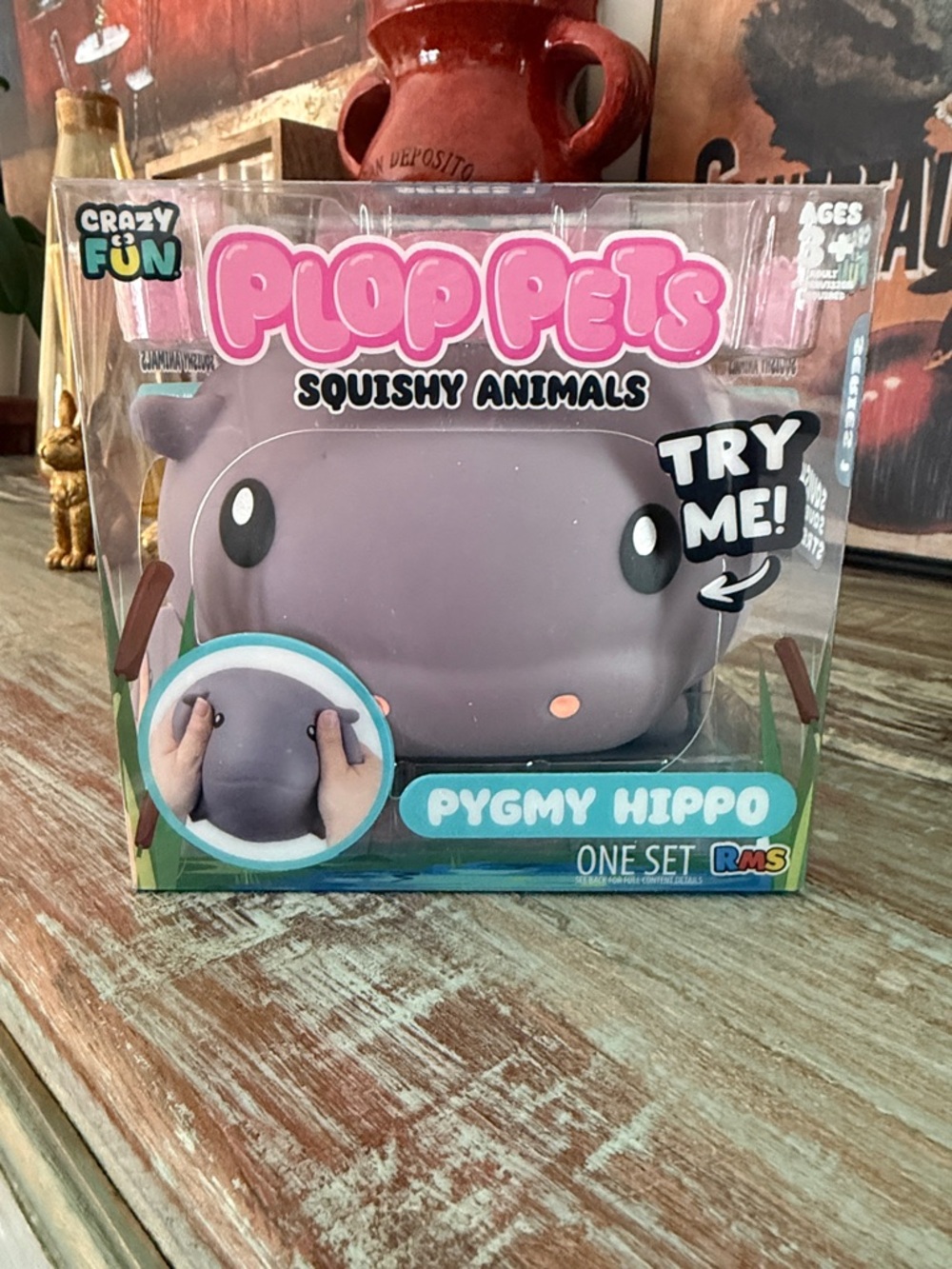 Viral  Plop Pets Pygmy Hippo Squishy animal new